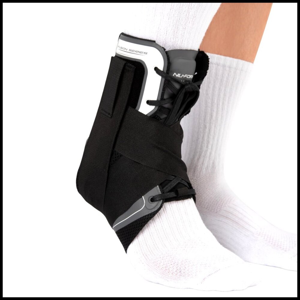 Premium Low Profile Ankle Brace Stabilizer Compression Support Sports Recovery
